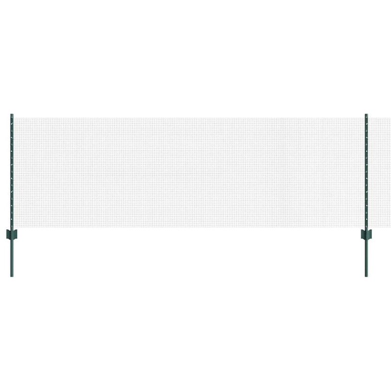 ギャラリービューアに画像をロードする, Vidaxl hek met paal groen 0,8 x 10 m staal en pvc
