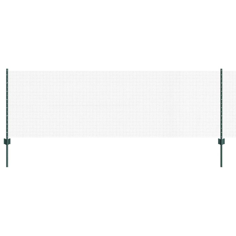 ギャラリービューアに画像をロードする, Vidaxl hek met paal groen 0,8 x 10 m staal en pvc
