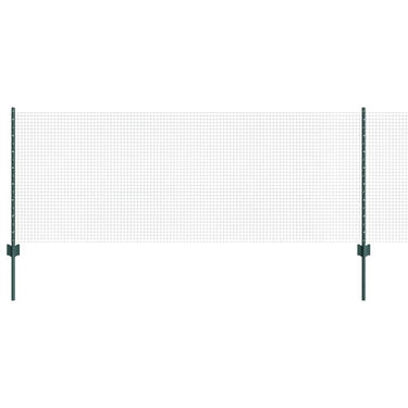 Vidaxl hek met paal groen 0,8 x 10 m staal en pvc