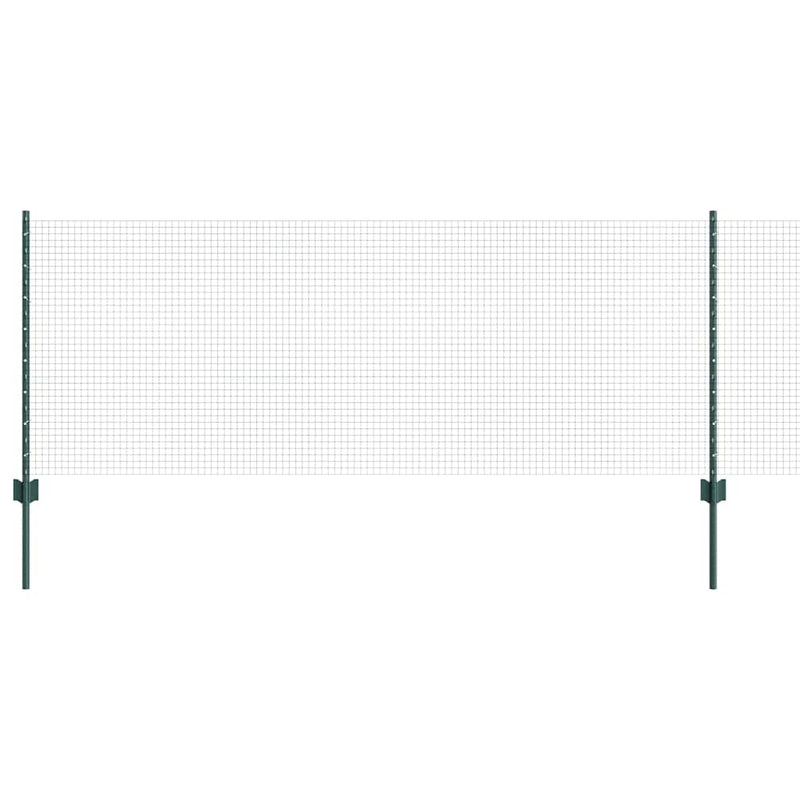 ギャラリービューアに画像をロードする, Vidaxl hek met paal groen 0,8 x 10 m staal en pvc
