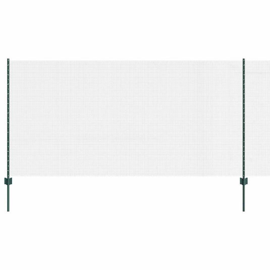 Vidaxl hek met paal groen 1,2 x 10 m staal en pvc