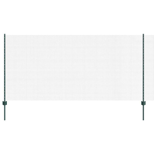 Vidaxl hek met paal groen 1,2 x 10 m staal en pvc