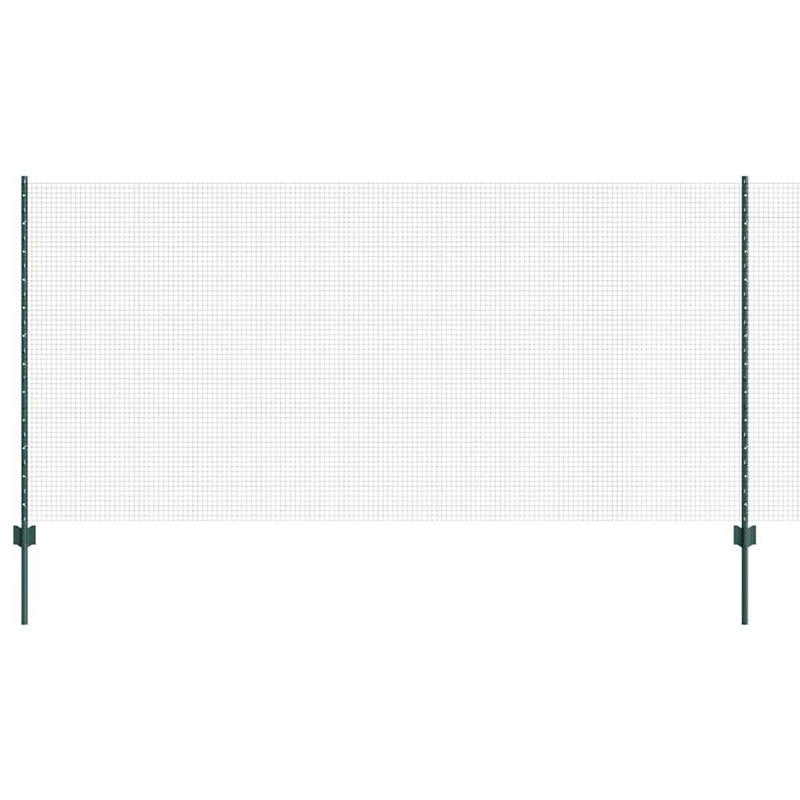 ギャラリービューアに画像をロードする, Vidaxl hek met paal groen 1,2 x 10 m staal en pvc
