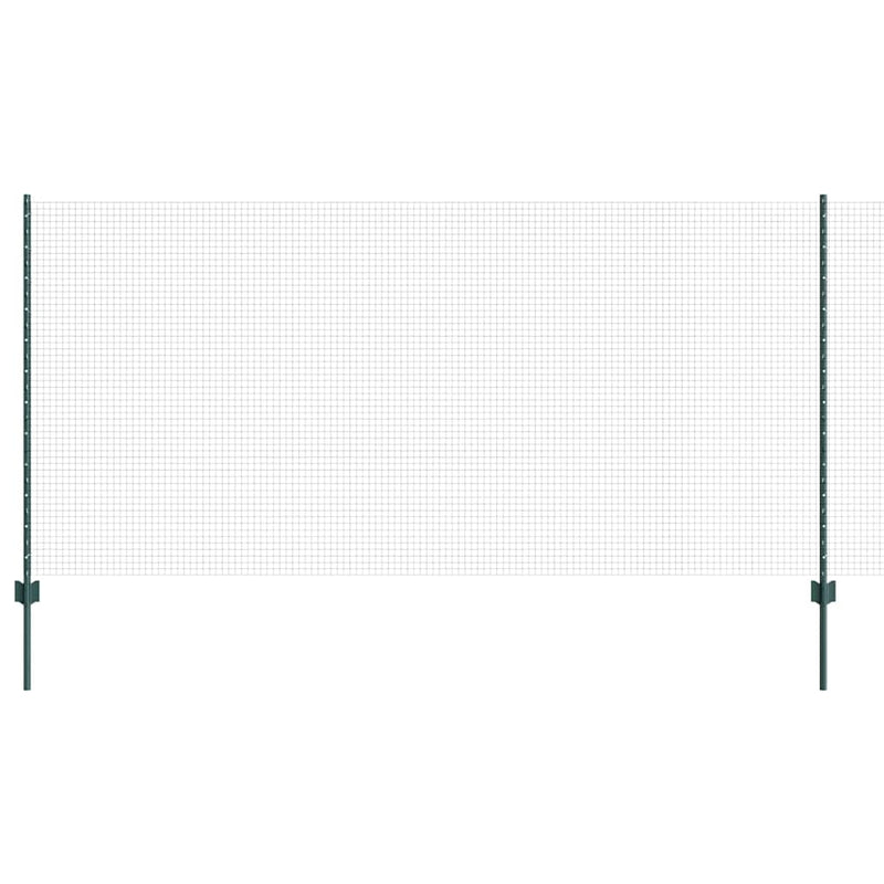 ギャラリービューアに画像をロードする, Vidaxl hek met paal groen 1,2 x 10 m staal en pvc
