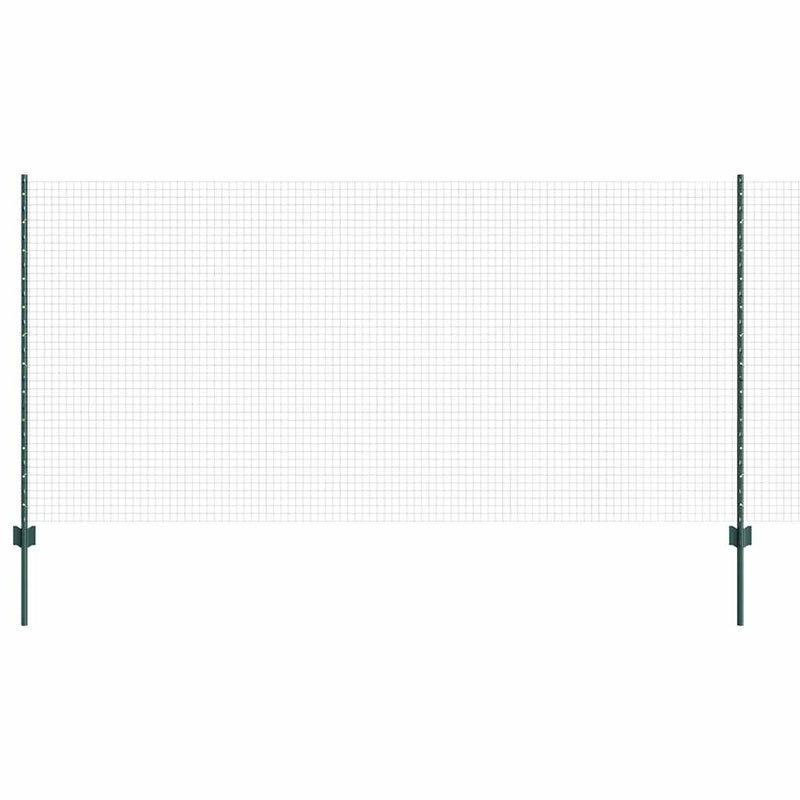 ギャラリービューアに画像をロードする, Vidaxl hek met paal groen 1,2 x 10 m staal en pvc

