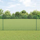Vidaxl hek met paal groen 1,4 x 10 m staal en pvc