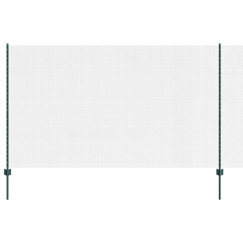 ギャラリービューアに画像をロードする, Vidaxl hek met paal groen 1,4 x 10 m staal en pvc
