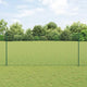 Vidaxl hek met paal groen 1,4 x 10 m staal en pvc