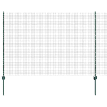 Vidaxl hek met paal groen 1,6 x 10 m staal en pvc