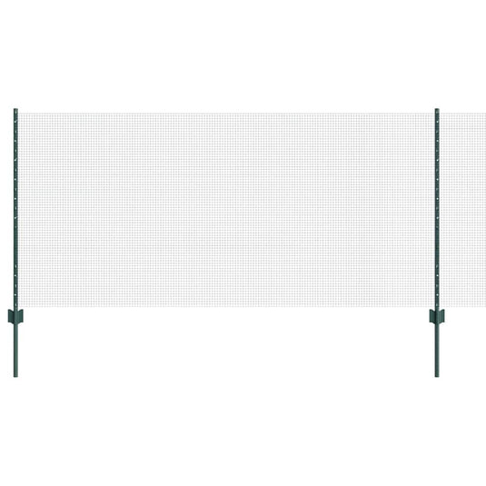 Vidaxl hek met paal groen 1 x 25 m staal