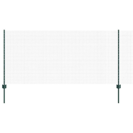 Vidaxl hek met paal groen 1 x 25 m staal