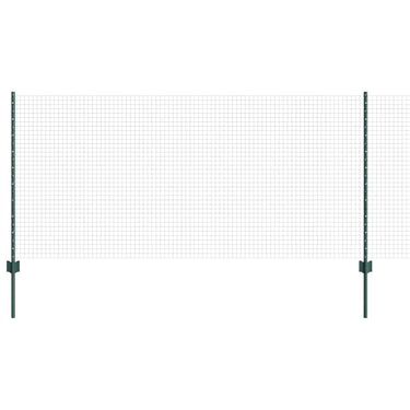 Vidaxl hek met paal groen 1 x 25 m staal