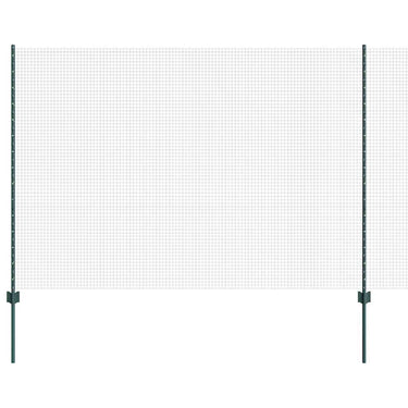 Vidaxl hek met paal groen 1,5 x 25 m staal
