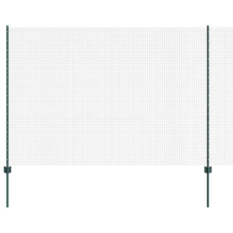 ギャラリービューアに画像をロードする, Vidaxl hek met paal groen 1,5 x 25 m staal
