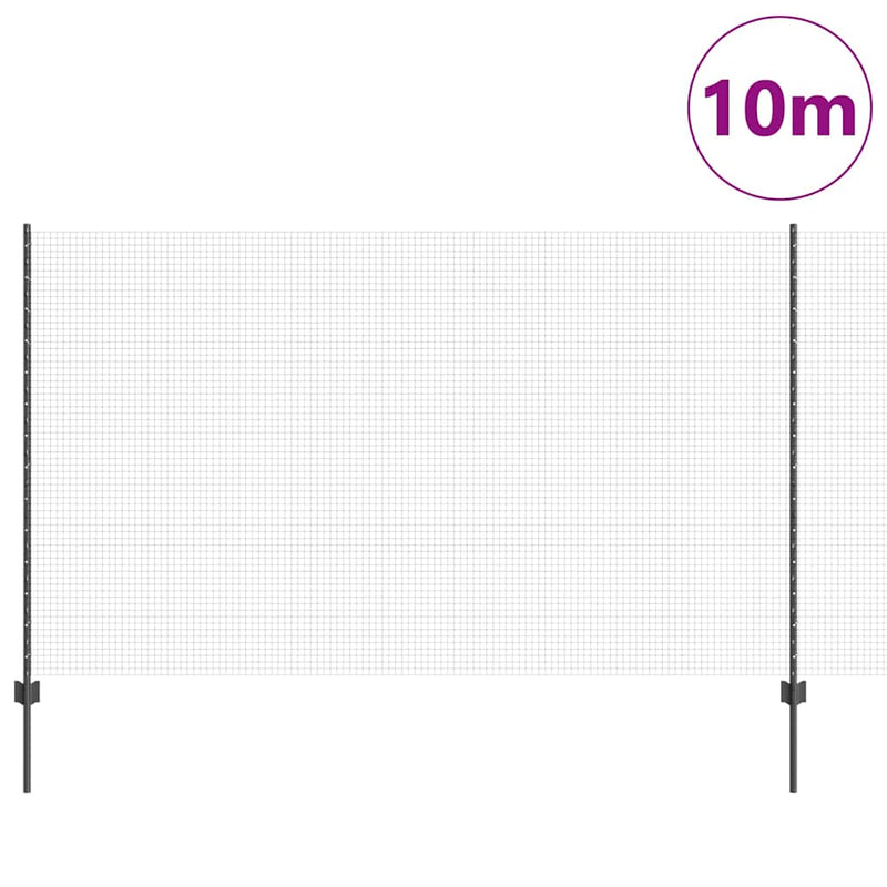 Chargez l'image dans la visionneuse de la galerie, Vidaxl hek met paal grijs 1,4 x 10 m staal en pvc
