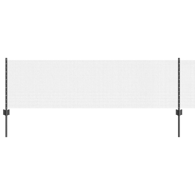 Afbeelding laden in galerijviewer, Vidaxl hek met paal grijs 0,6 x 25 m staal en pvc
