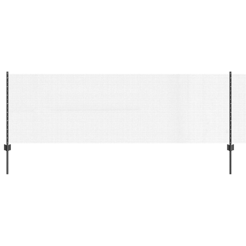 Afbeelding laden in galerijviewer, Vidaxl hek met paal grijs 0,8 x 25 m staal en pvc
