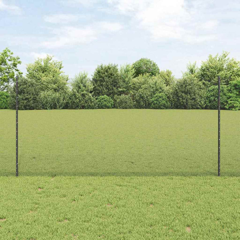 Afbeelding laden in galerijviewer, Vidaxl hek met paal grijs 1,2 x 25 m staal en pvc
