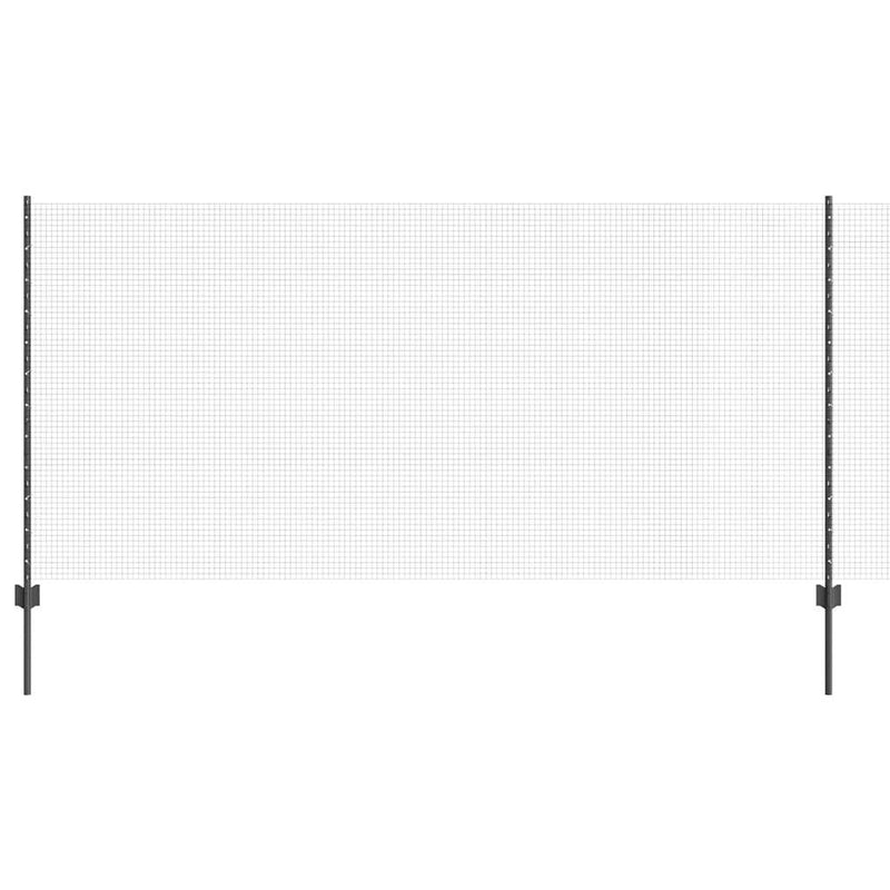 Afbeelding laden in galerijviewer, Vidaxl hek met paal grijs 1,2 x 25 m staal en pvc
