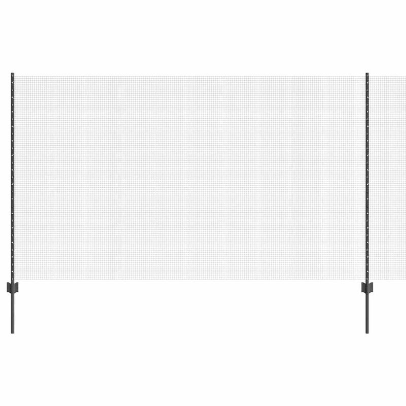 Afbeelding laden in galerijviewer, Vidaxl hek met paal grijs 1,4 x 25 m staal en pvc
