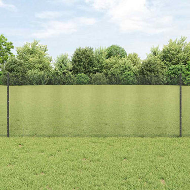 Vidaxl hek met paal grijs 0,8 x 50 m staal en pvc