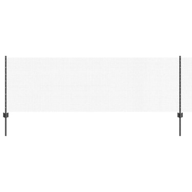 Vidaxl hek met paal grijs 0,8 x 50 m staal en pvc