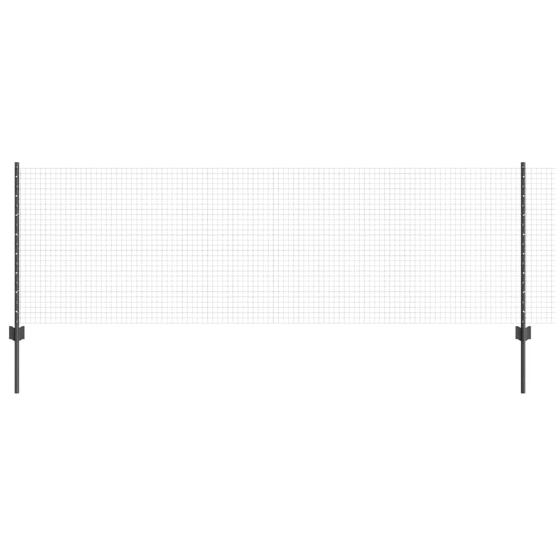 Chargez l'image dans la visionneuse de la galerie, Vidaxl hek met paal grijs 0,8 x 50 m staal en pvc
