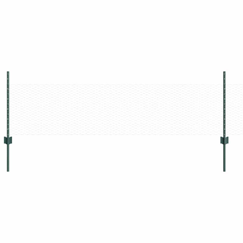 Chargez l'image dans la visionneuse de la galerie, Vidaxl hek met paal groen 0,5 x 10 m staal en pvc

