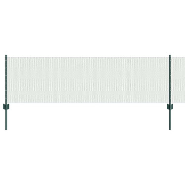 Vidaxl hek met paal groen 0,6 x 10 m staal en pvc