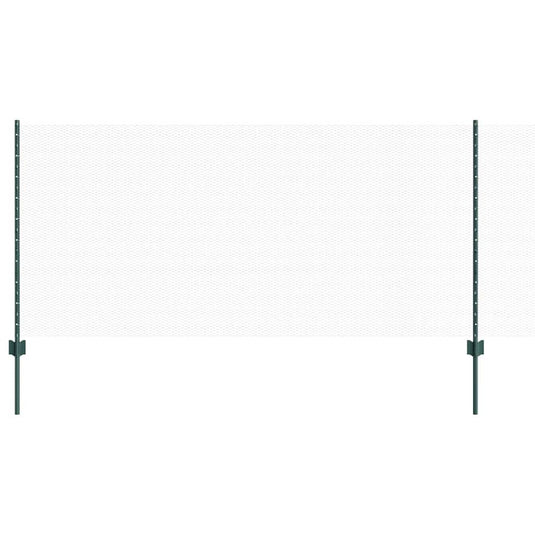 Vidaxl hek met paal groen 1 x 10 m staal en pvc