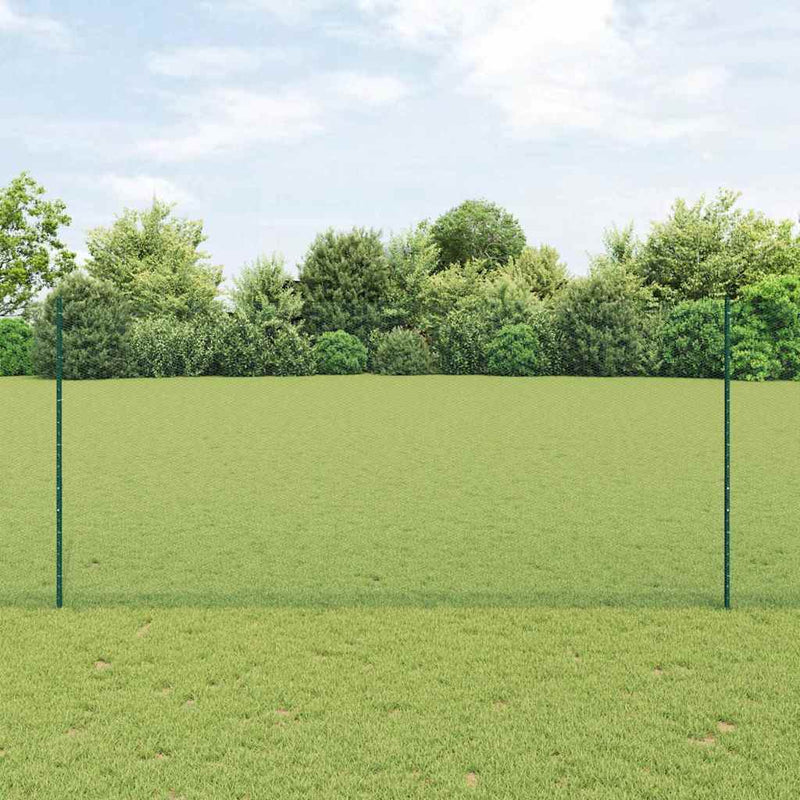 ギャラリービューアに画像をロードする, Vidaxl hek met paal groen 1,4 x 10 m staal en pvc
