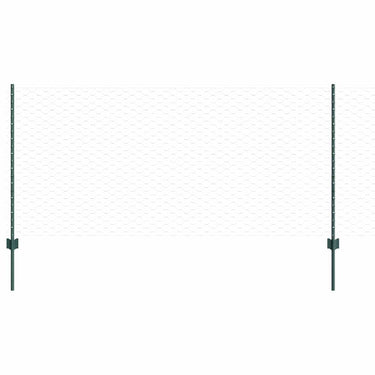 Vidaxl hek met paal groen 1 x 50 m staal en pvc