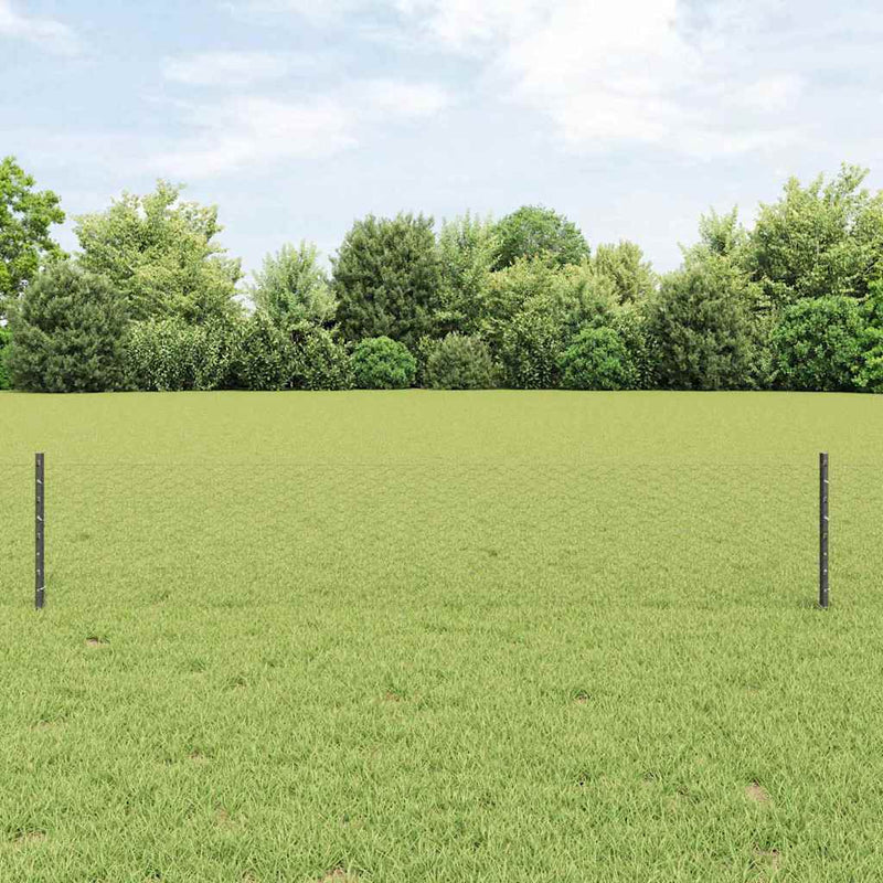 Afbeelding laden in galerijviewer, Vidaxl hek met paal grijs 0,4 x 10 m staal en pvc
