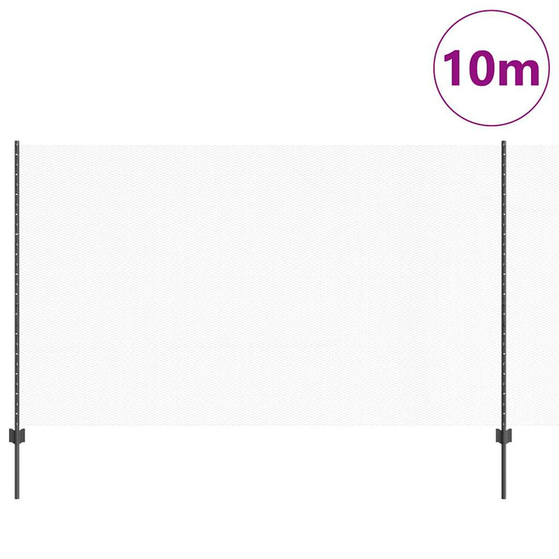 Afbeelding laden in galerijviewer, Vidaxl hek met paal grijs 1,4 x 10 m staal en pvc
