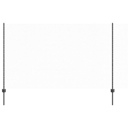 Vidaxl hek met paal grijs 1,4 x 10 m staal en pvc