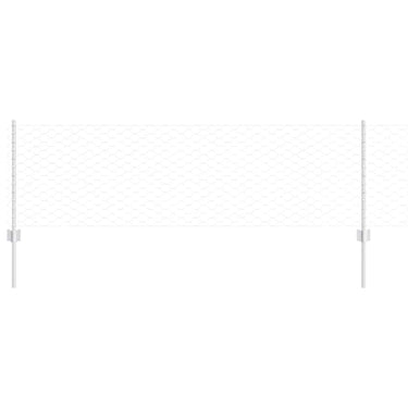Vidaxl hek met paal zilver 0,6 x 10 m staal