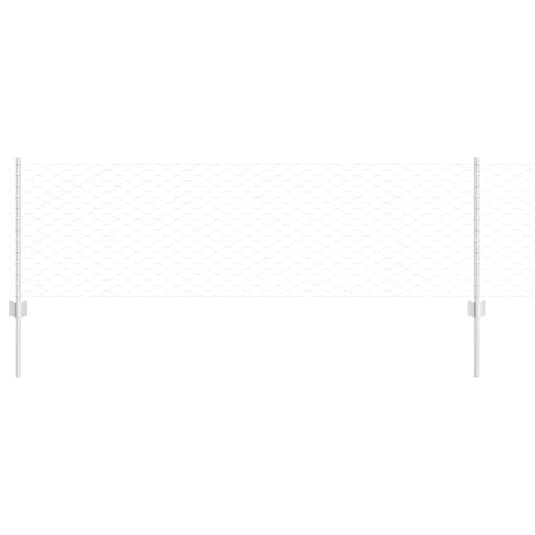 Vidaxl hek met paal zilver 0,6 x 10 m staal