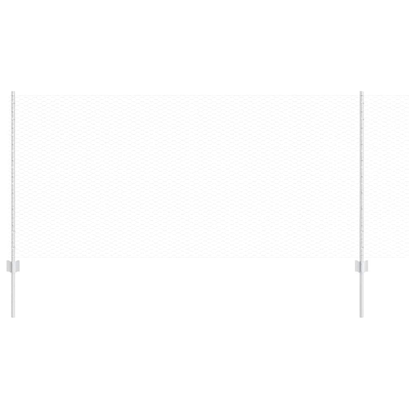 Afbeelding laden in galerijviewer, Vidaxl hek met paal zilver 1 x 10 m staal
