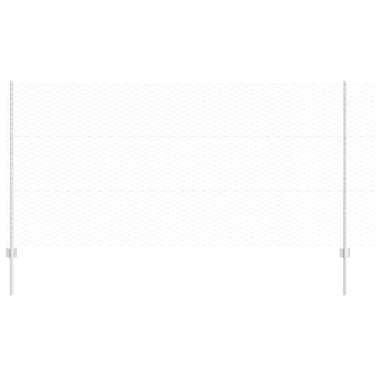Vidaxl hek met paal zilver 1,2 x 10 m staal