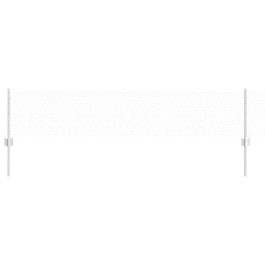 Vidaxl hek met paal zilver 0,4 x 25 m staal