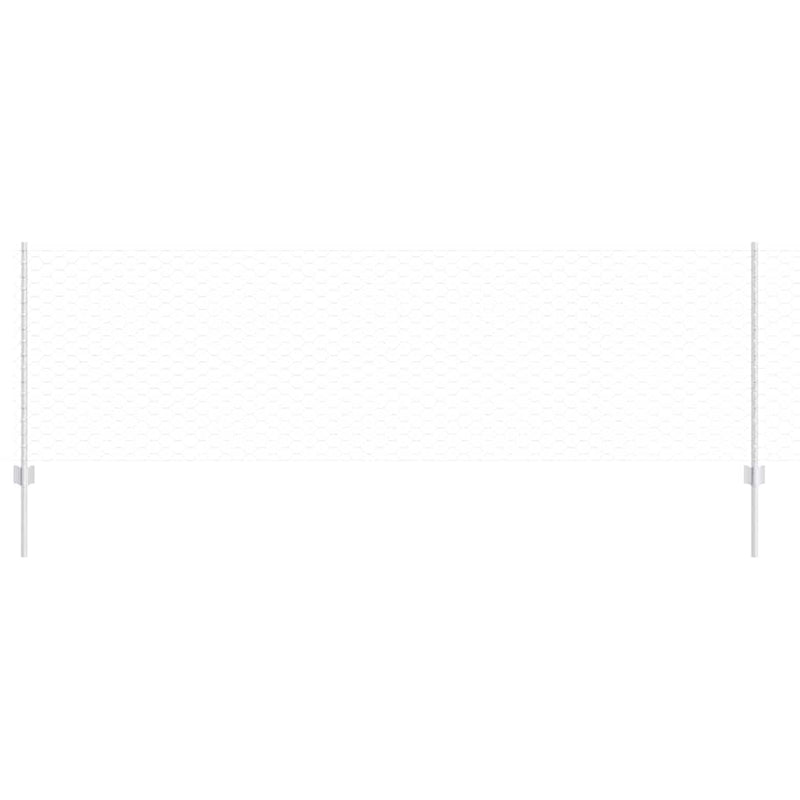 Chargez l'image dans la visionneuse de la galerie, Vidaxl hek met paal zilver 0,8 x 25 m staal
