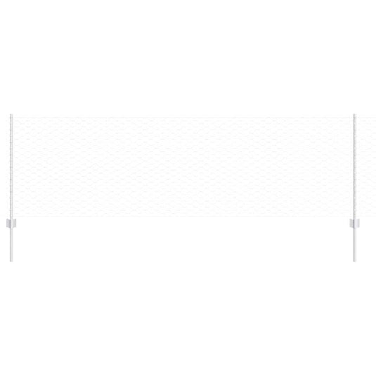 Vidaxl hek met paal zilver 0,8 x 25 m staal
