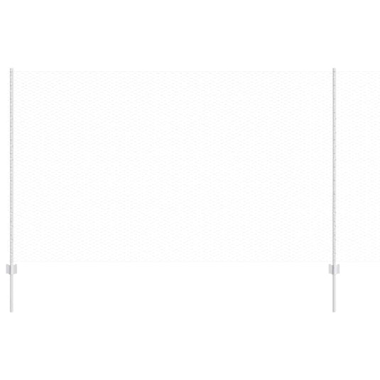 Vidaxl hek met paal zilver 1,4 x 25 m staal