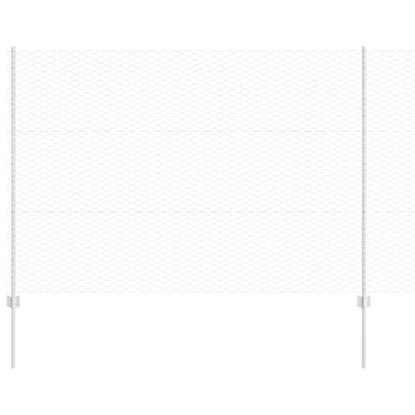 Vidaxl hek met paal zilver 1,5 x 25 m staal