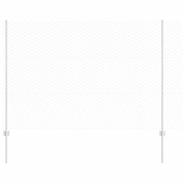 Vidaxl hek met paal zilver 1,5 x 25 m staal
