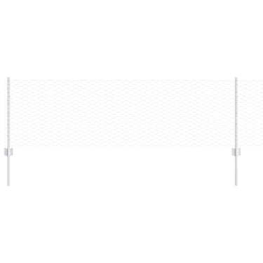 Vidaxl hek met paal zilver 0,6 x 50 m staal