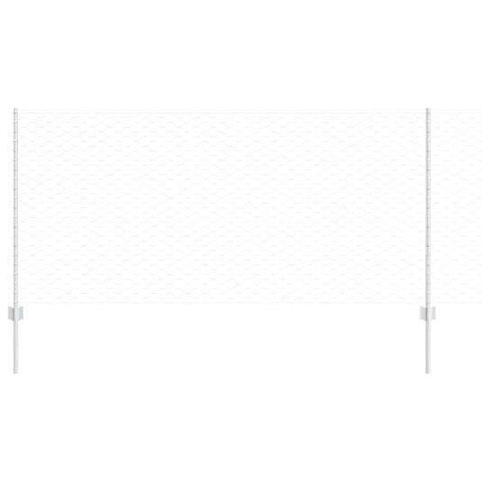 Vidaxl hek met paal zilver 1 x 50 m staal