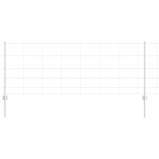 Vidaxl hek met paal zilver 0,8 x 25 m staal