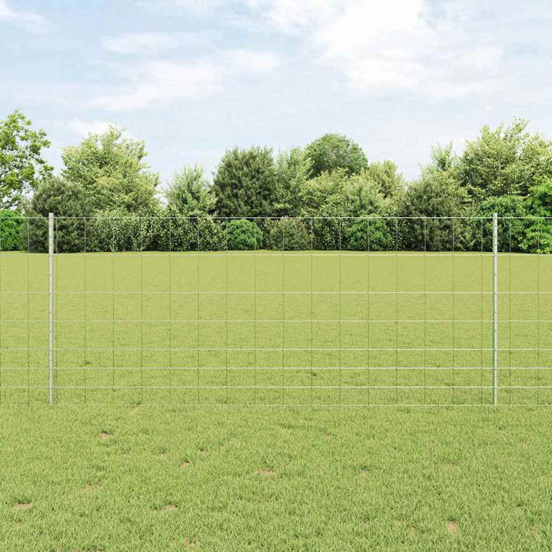 ギャラリービューアに画像をロードする, Vidaxl hek met paal zilver 1 x 25 m staal
