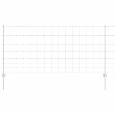 Vidaxl hek met paal zilver 1 x 25 m staal